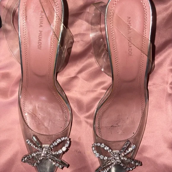 Elegant Silver and Pink Women's Heels - Picture 6 of 7